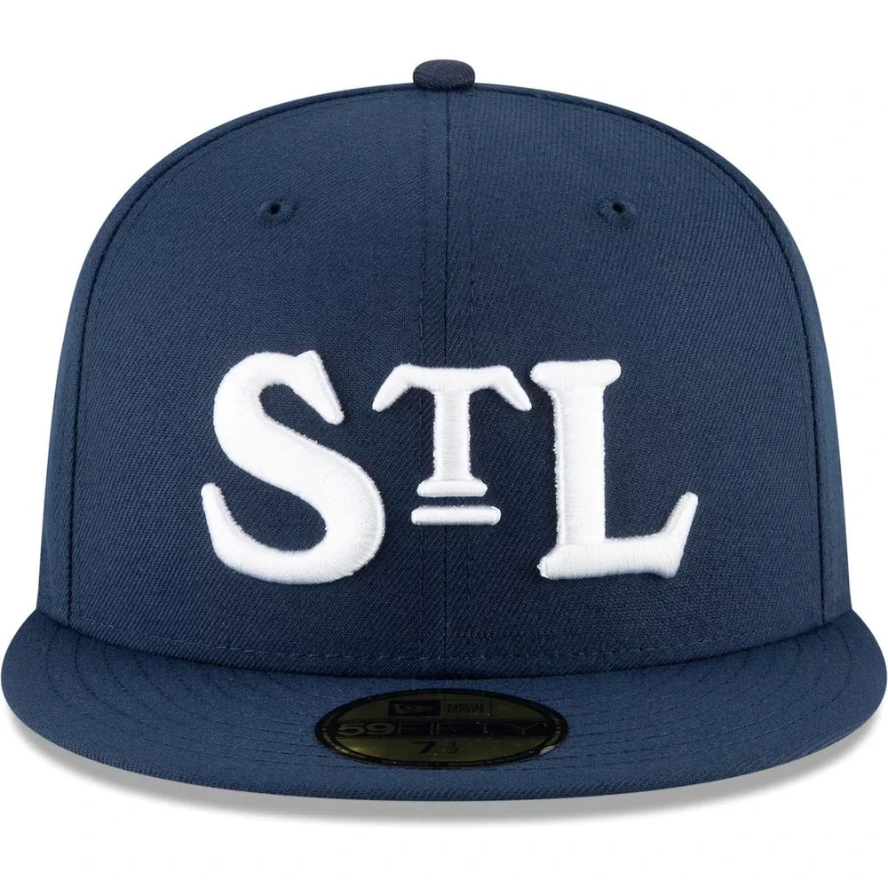 New Era Navy St. Louis Stars Cooperstown Collection Navy Fitted Hat Size 7 1/4